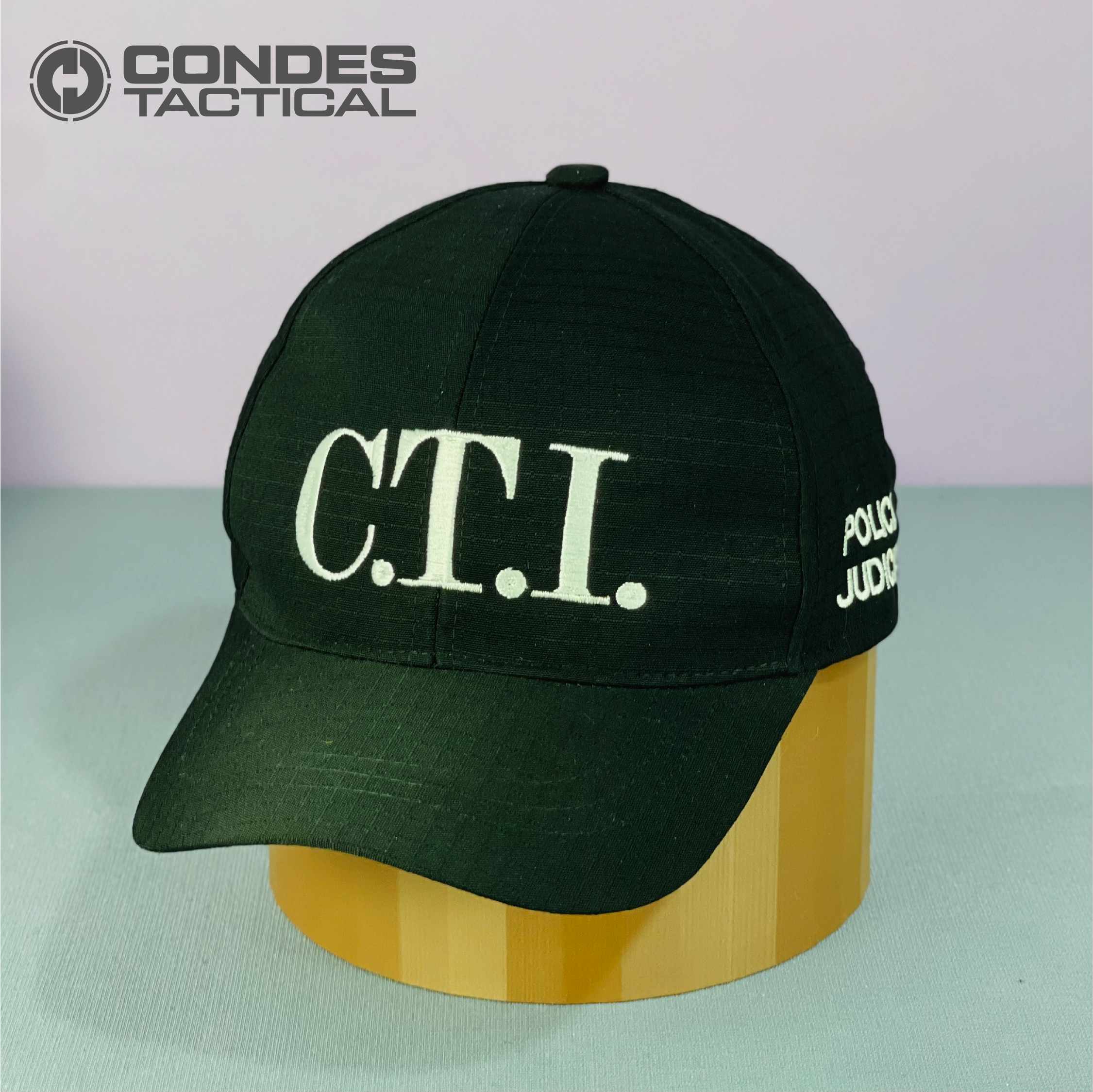 Gorra Negra con Visera CTI Policía Judicial Colombia