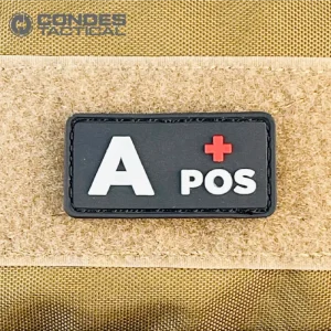 Parche PVC tipo de Sangre con Velcro